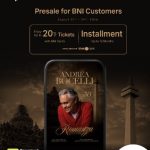 BNI Buka Presale Eksklusif Konser Andrea Bocelli, Ada Diskon Tiket hingga 20%